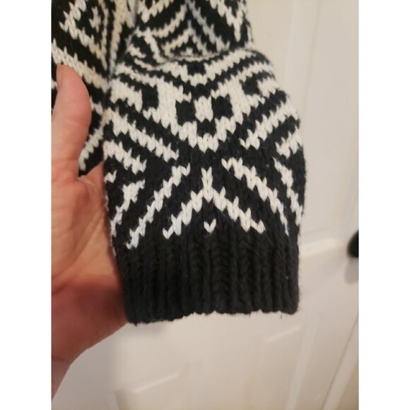 White House Black Market Sweater Cardigan WHBM Geometric Print Shawl Collar XS - Picture 7 of 12